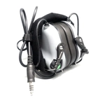 Навушники тактичні активні з мікрофоном Earmor M32 MOD3 Cadet Grey (M32-MOD3-GY) - зображення 3
