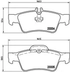 Колодка гальм. диск. MB C-CLASS (W203, S203), CLS (C219), E-CLASS задн. (вир-во BREMBO) Brembo (P50052)