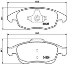 Гальмівні колодки дискові Brembo (P61083)