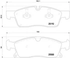 Колодка гальм. диск. MB G-CLASS 350 2012-, M-CLASS 2011- передн. (вир-во BREMBO) Brembo (P50109)