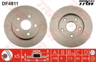 Диск тормозной TOYOTA AURIS 1.4-1.6 07- задн. (выр-во TRW) TRW (DF4811)