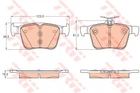 Колодка тормозов. диск. VW GOLF VII 2.0 2013,AUDI A3 2012 задн. (выр-во TRW) TRW (GDB1957)