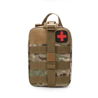 Военная тактическая медицинская сумка. С функцией быстрого съема. Мультикам - изображение 1