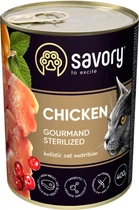 Корм Savory Cat Can Adult Sterilised 400 г