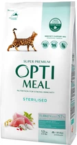 Сухой корм для кошек Optimeal Sterilised для стерилизованых с индюшкой и овсом