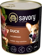 Вологий корм Savory для дорослих собак з качкою