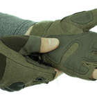 Перчатки тактические военные-армейские OAKLEY беспалые с защитой костяшек, боевые, с открытыми пальцами XL оливковый BC-4624 - изображение 3