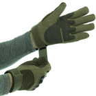Перчатки тактические военные-армейские OAKLEY полнопалые с защитой костяшек, боевые, с закрытыми пальцами L Оливковый BC-4623 - изображение 3