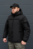 Куртка тактична зимова на блискавці з капюшоном M polk black - зображення 3