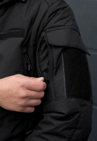 Куртка тактична зимова на блискавці з капюшоном M polk black - зображення 9