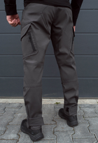 Утеплённые тактические штаны на флисе soft shell M gray fleece - изображение 5