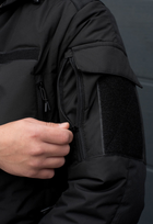 Куртка зимняя тактическая на молнии с капюшоном XXL polk black - изображение 9