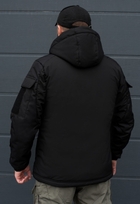 Куртка тактична зимова на блискавці з капюшоном XS polk black - зображення 6