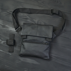 Тактическая кожаная сумка с кобурой, мужской мессенджер, барсетка - SW-728 черный слинг - изображение 5