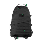 Крепкий походный тактический рюкзак с органайзером на 40 литров черный - изображение 3