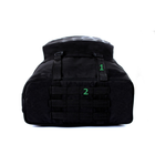 Рюкзак тактичний трансформер на 40-60 літрів з поясним ременем Чорний - зображення 5