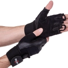 Перчатки тактические кожаные без пальцев , военные перчатки, перчатки многоцелевые размер S Черные SB-161085 - изображение 5