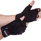 Тактичні рукавички без пальців, військові рукавички, рукавички багатоцільові шкіряні розмір S Чорні SB-161070 - зображення 4