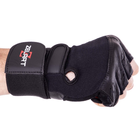 Перчатки тактические кожаные без пальцев , военные перчатки, перчатки многоцелевые размер XL Черные SB-161085 - изображение 6