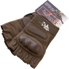 Тактические перчатки с открытыми пальцами SILVER KNIGHT размер XL оливковые BC-7053 - изображение 6