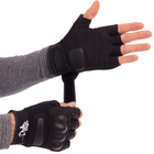 Тактические перчатки с открытыми пальцами SILVER KNIGHT размер XL черные BC-7053 - изображение 2