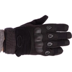 Перчатки тактические с закрытыми пальцами и усиленным протектором OAKLEY размер L черные BC-4623 - изображение 6