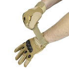 Перчатки мужские тактические с защитой OKLAI 705 XL Sand Khaki - изображение 9