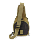 Универсальная тактическая сумка рюкзак через плечо, мужская городская повседневная H&S Tactic Bag 600D. Койот - изображение 3