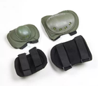 Комплект защиты тактической наколенники налокотники F002 Oxford green - изображение 2