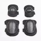 Комплект защиты тактической наколенники налокотники F002 Oxford черный - изображение 1