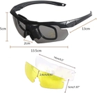 Тактические очки Crossbow со сменными линзами Black - изображение 3