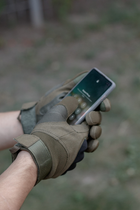 Тактичні рукавиці Bezet SMART Touch закриті повнопалі XL Зелені - изображение 5