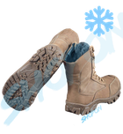 Берці зимові черевики тактичні чоловічі, туфлі тактичні чоловічі берці зимові, натуральна шкіра, розмір 42, Bounce ar. BL-HK-1042, колір хакі - зображення 2