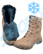 Берці зимові черевики тактичні чоловічі, туфлі тактичні чоловічі берці зимові, натуральна шкіра, розмір 40, Bounce ar. BL-HK-1040, колір хакі - зображення 1