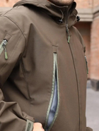 Тактическая куртка утепленная Grifon Squad Soft Shell 1220809 46 Коричневая (ROZ6400158945) - изображение 4
