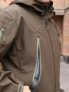 Тактическая куртка утепленная Grifon Squad Soft Shell 1220809 50 Коричневая (ROZ6400158947) - изображение 4