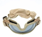 Очки тактичні маска Combat (3 скла в комплекті) Баллітична військова маска Койот - зображення 6