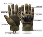 Зимові тактичні військові рукавиці Delta-Tec олива розмір L - изображение 4