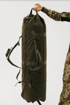 Тактичний військовий транспортний сумка-рюкзак 115 л баул Оліва - зображення 5