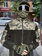 Кофта флисовая мужская военная тактическая с липучками под шевроны ВСУ (ЗСУ) Пиксель 8028 54 размер хаки TR_1127 - изображение 8