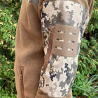 Кофта флисовая мужская военная тактическая с липучками под шевроны ВСУ (ЗСУ) Пиксель 8154 48 размер койот TR_1127 - изображение 5