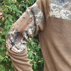 Кофта флисовая мужская военная тактическая с липучками под шевроны ВСУ (ЗСУ) Пиксель 8154 48 размер койот TR_1127 - изображение 7