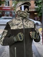 Кофта флисовая мужская военная тактическая с липучками под шевроны ВСУ (ЗСУ) Пиксель 8025 48 размер хаки TR_1127 - изображение 7