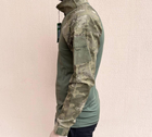 Рубашка мужская военная тактическая с липучками ВСУ (ЗСУ) Турция Ubaks Убакс 7295 XL 52 р хаки TR_1139 - изображение 3