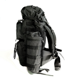 Рюкзак тактический LeRoy с боковыми карманами, цвет – черный (75л) - изображение 2