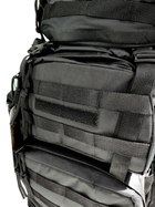 Рюкзак тактический LeRoy с боковыми карманами, цвет – черный (75л) - изображение 4
