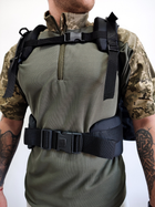 Рюкзак тактический LeRoy с боковыми карманами, цвет – черный (75л) - изображение 8