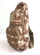 Рюкзак однолямковий - військова сумка через плече LeRoy Tactical колір - світлий піксель - зображення 3