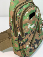 Рюкзак-2 однолямочный – военная сумка через плечо LeRoy Tactical, цвет – темный пиксель. - изображение 2