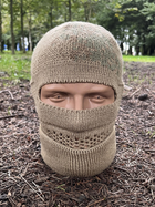 Балаклава-шапка тактична в'язана Койот hat balaclava (8912) - зображення 6